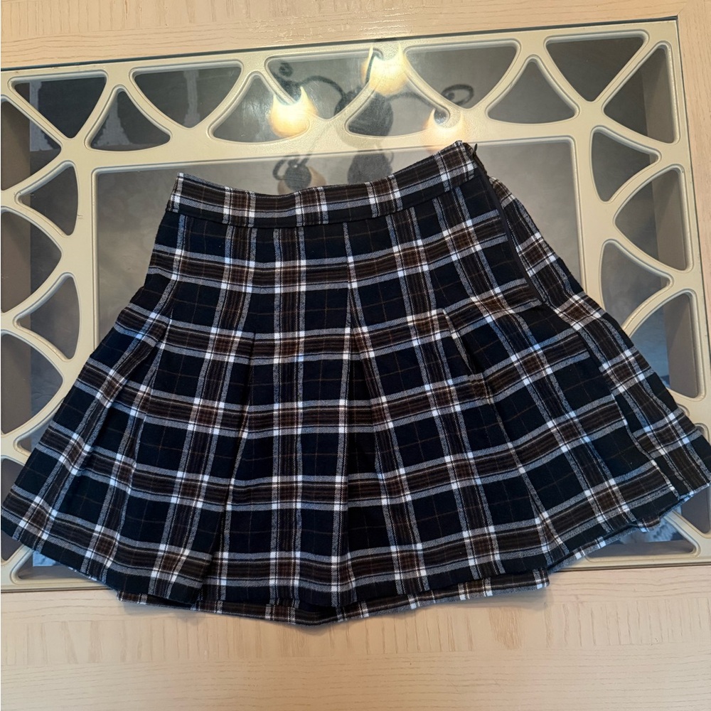 Hollister ultra high rise plaid skirt